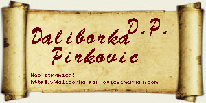Daliborka Pirković vizit kartica
